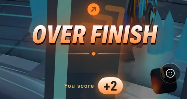 Over finish banner