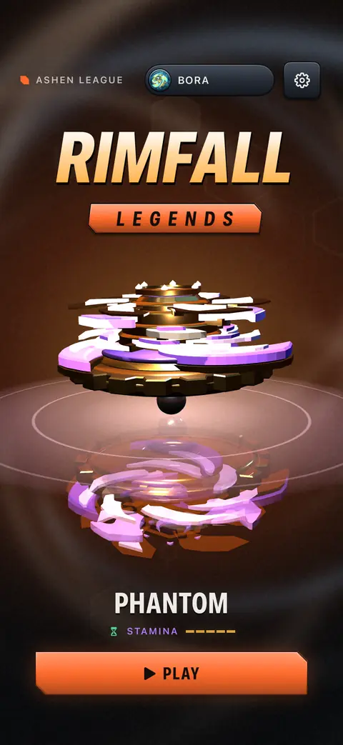 Main menu with the selected blade